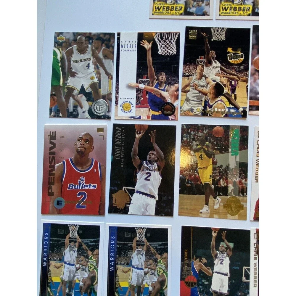 Chris Webber Rookie & Insert 17-Card Lot Classic Upper Deck Fleer RCs